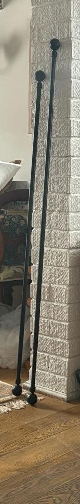 Photo of free Pair of black metal extending curtain rails ( no brackets) (Wing LU7) #2