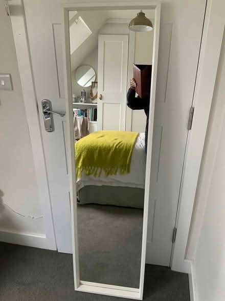 Photo of free Long wall mirror white frame (Marden Thorn TN12) #1