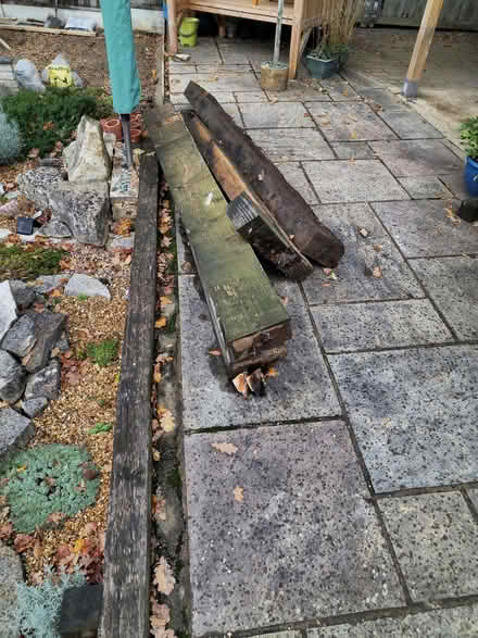 Photo of free 4 used railway sleepers (Waterloo Estate BH17) #1