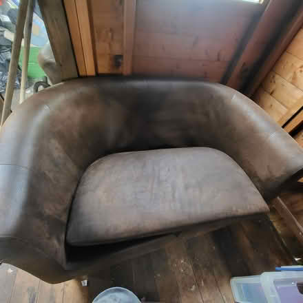 Photo of free Leather Loveseat. 125cm x 75cm (Warlingham CR6) #1