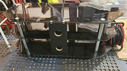 Photo of free TV Table TV Stand Black Glass (SK14) #1