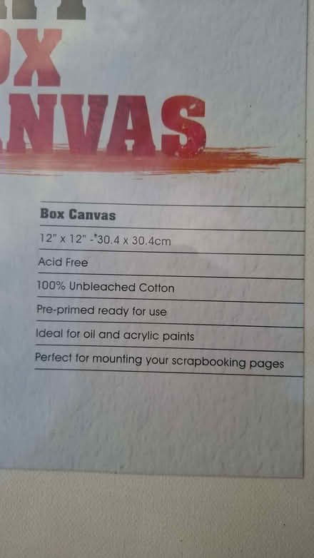Photo of free Box Canvases 2 sizes (Caversham RG4) #4