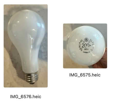 Photo of free 200W Incandescent Bulb (Pound Ridge) #1