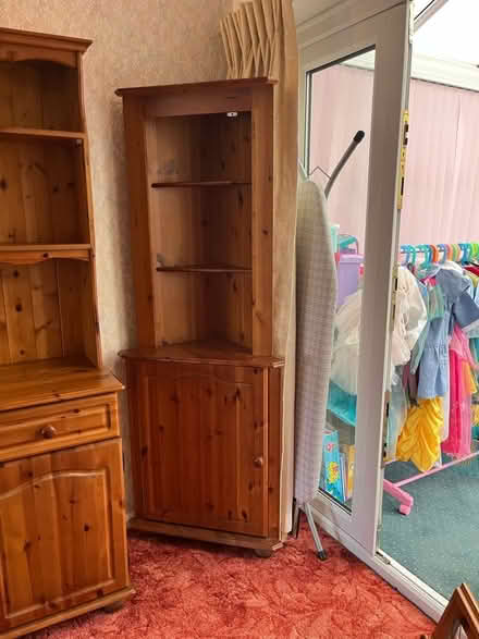 Photo of free Pine corner display cabinet (Brentwood CM15) #1