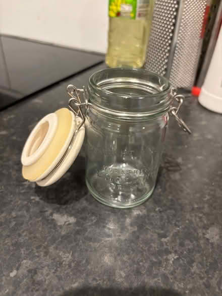 Photo of free Glass Jar with ceramic lid for sugar or tea (Woodingdean BN2) #1