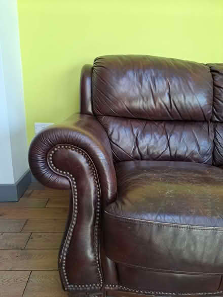 Photo of free Brown Leather 2 seater sofa (Bexley DA5) #4