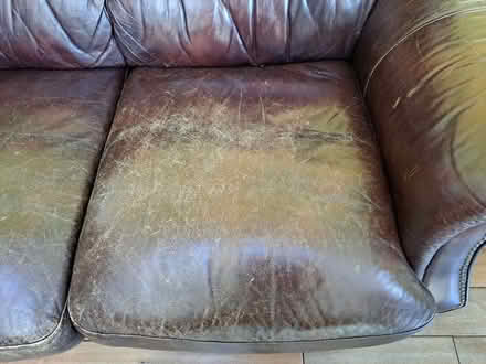 Photo of free Brown Leather 2 seater sofa (Bexley DA5) #2