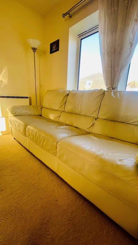 Photo of free 3 seater leather sofa (Langney BN23) #2