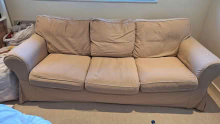 Photo of free Couch - 3 person - removable covers (Ashtead KT21) #1