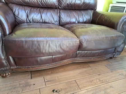 Photo of free Brown Leather 2 seater sofa (Bexley DA5) #3