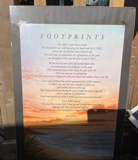 Photo of free A3 poster. Footprints (Wateringbury ME18) #2