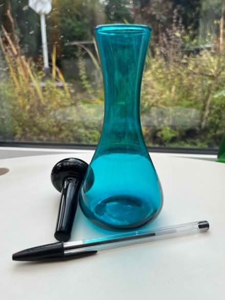 Photo of free Blue glass vase (North Hinksey OX2) #2
