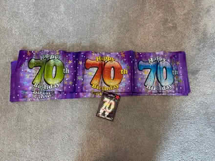 Photo of free 70th birthday banners and candle (Formby L37) #2