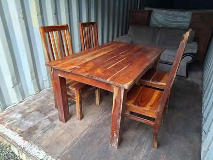 Photo of free Dining table and 4 chairs (Pengam NP12) #1