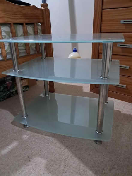 Photo of free Glass table with shelve (Northampton nn5 6xl) #1
