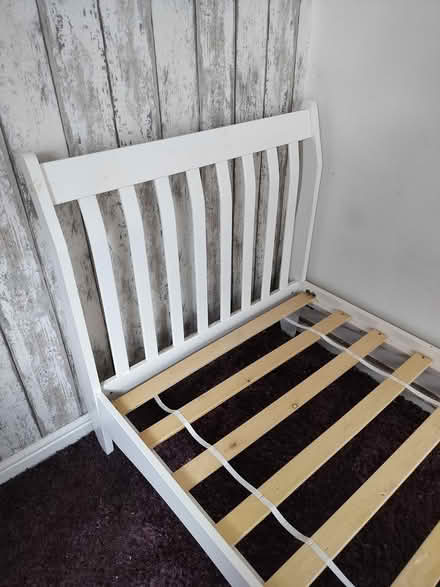 Photo of free Sleigh single bed and desk (Urmston) #2
