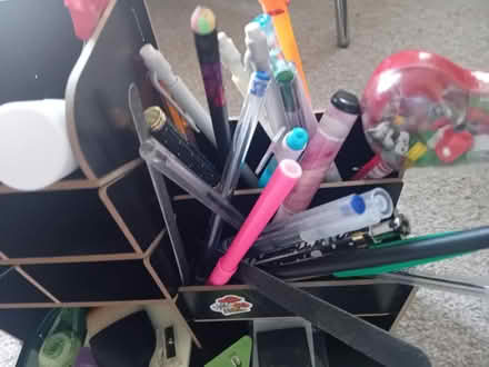 Photo of free Desk tidy and pens (MK41) #2