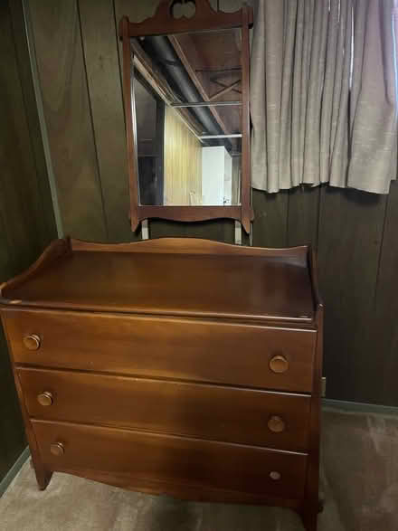 Photo of free Antique Dresser w/mirror (Yonkers) #2