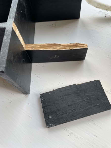 Photo of free Black wooden knick knack shelf unit (South Oxfordshire RG9) #2