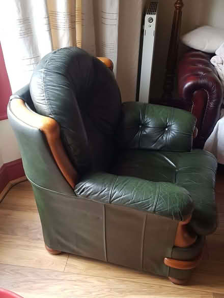 Photo of free Dark Green Leather Armchair. (Southport PR8) #2