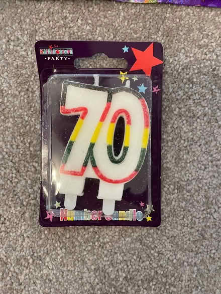 Photo of free 70th birthday banners and candle (Formby L37) #3