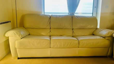 Photo of free 3 seater leather sofa (Langney BN23) #3