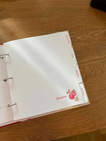 Photo of free John Lewis ring binder recipe book (Sands, High Wycombe) #2