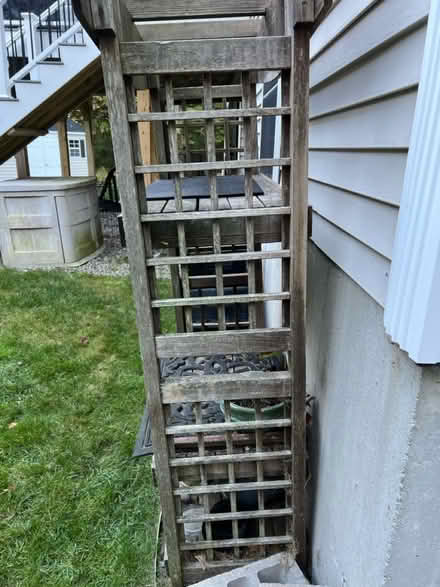 Photo of free Wooden outdoor display shelf (Billerica Center) #3