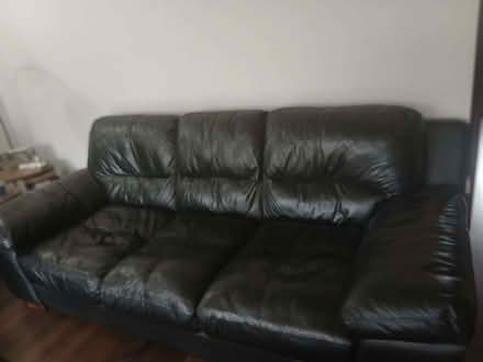 Photo of free Three seater & two seater leather sofas (Rayleigh SS6) #2