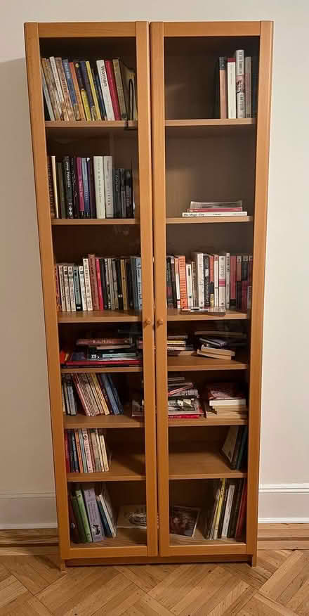 Photo of free Wooden bookcase with glass doors (Great Neck) #2