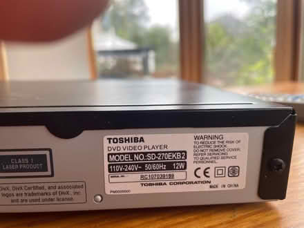 Photo of free Toshiba DVD & CD player (Fairfield LA1) #4