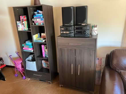 Photo of free Shelving unit, cupboard & low unit (CM3 East Hanningfield.) #1