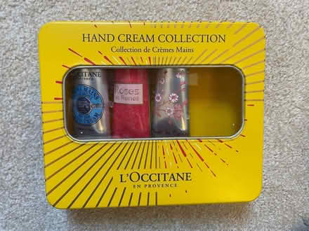 Photo of free L'Occitane Hand cream collection in tin box, 1 missing (Charlton SE18) #1