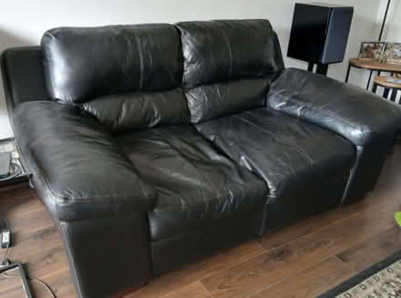Photo of free Three seater & two seater leather sofas (Rayleigh SS6) #1