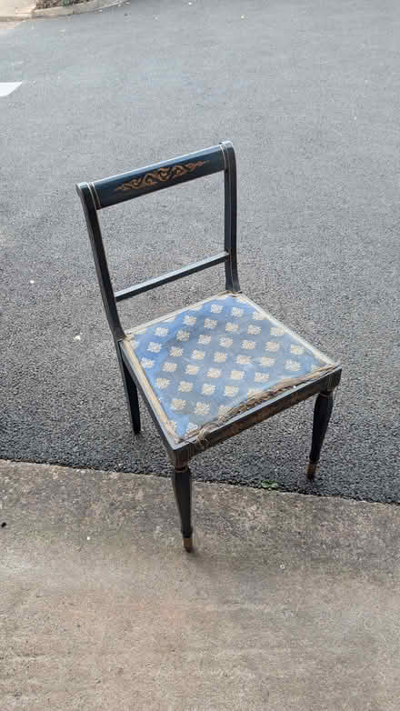 Photo of free Antique blue chair (Priory Ward EX2) #1