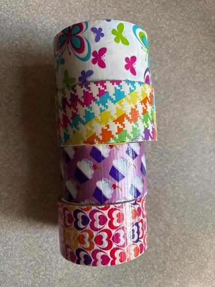 Photo of free Assorted patterned duck tape rolls (Central Etobicoke) #1