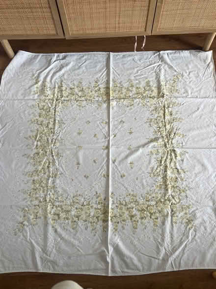 Photo of free Large square tablecloth (Stanway, CO3) #1
