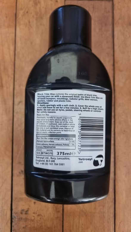 Photo of free Black car trim wax (South hampstead NW8) #2