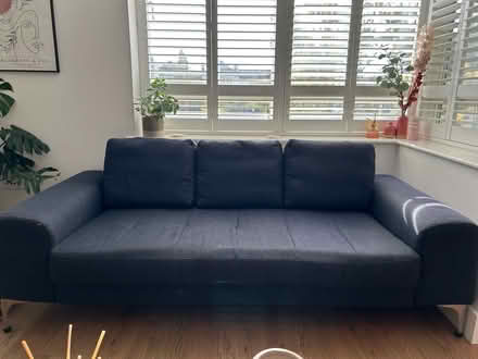 Photo of free Three seater Made sofa navy grey (Worcester park) #2