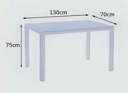 Photo of free Glass Top Table, 130cm x 70cm x 75cm (PL4) #1