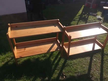 Photo of free 2 x pine table/shelf units (CT10) #1