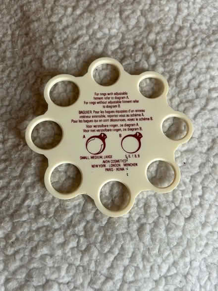 Photo of free Avon plastic ring sizer (Jennetts park RG12) #1