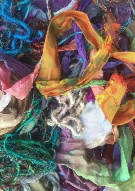 Photo of Wool and ribbon scraps (Up Hatherley GL51) #1