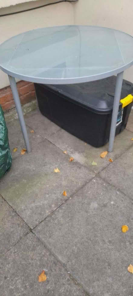 Photo of free Large glass top garden table (Wake Green B13) #1