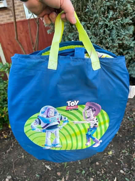 Photo of free Buzz Lightyear popup tent/goal net (Mickleover, Derby, DE3) #3