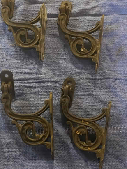 Photo of free Stair rail brackets (4) (Nr Fresh Pond & Mt Auburn Cem.) #1