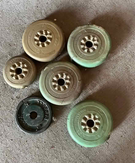 Photo of free 6 Barbell Weights (Findlay Creek) #1