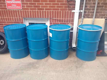 Photo of free Steel Drums 55gal (4pcs) (Morris Park) #1