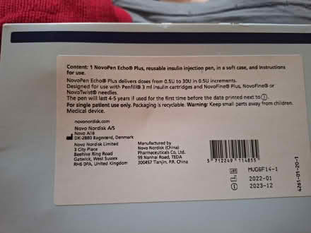 Photo of free NovoPen Echo Plus (Loddon NR14 6) #2