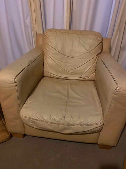 Photo of free Light beige armchair. Used. Comfy. (Erith DA17) #1